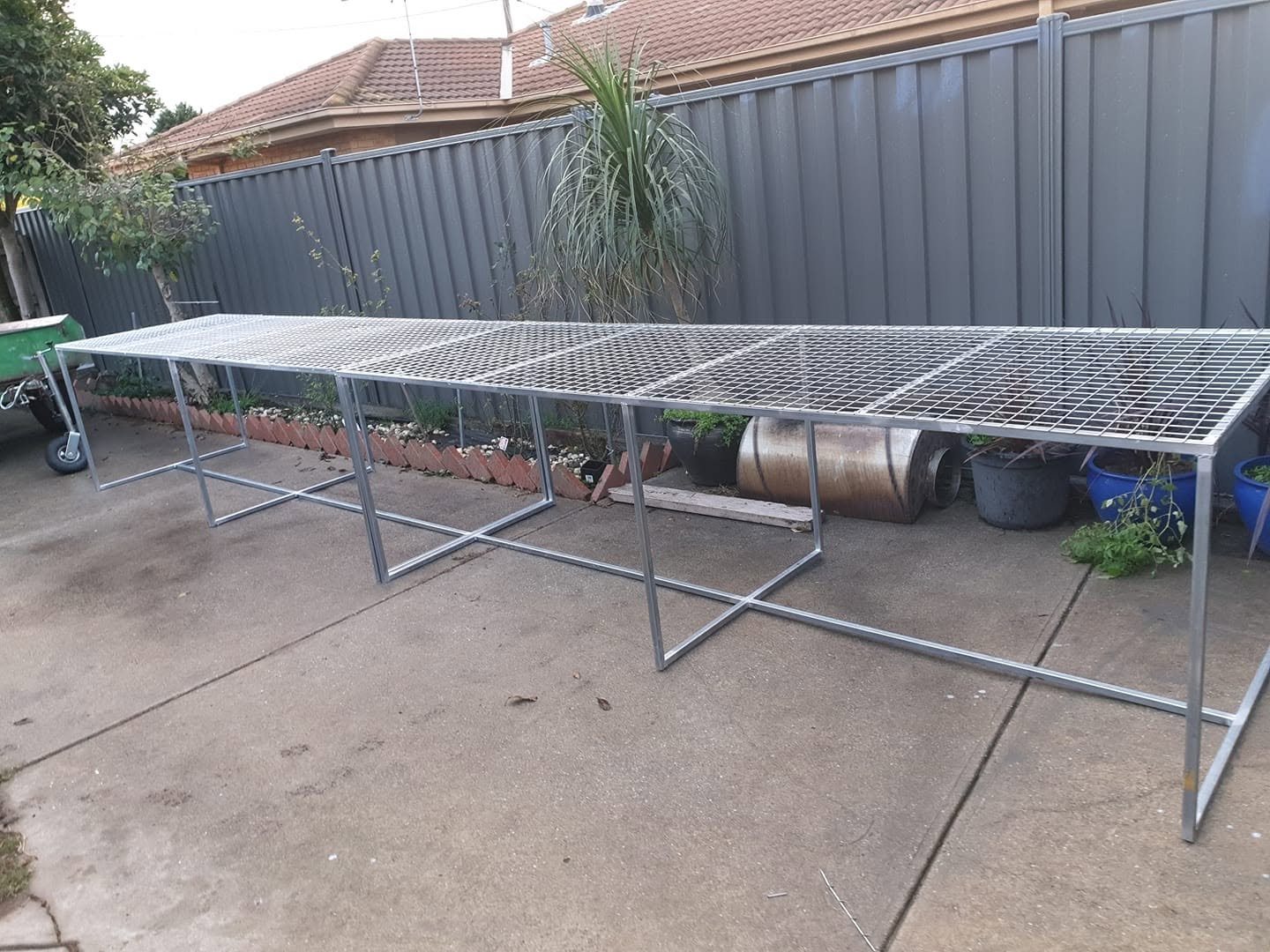 Custom Grated Work Table